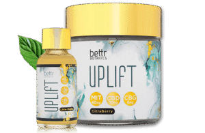 bettr botanics uplift kratom and cbd gummies and shot bottle images